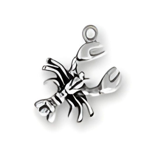 Charm Factory Crayfish Charm, crafted from metal, featuring detailed claws and body design.