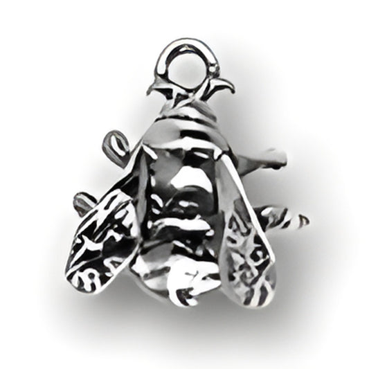 Charm Factory Fly Charm, crafted from silver, featuring intricate detailing of a fly design.