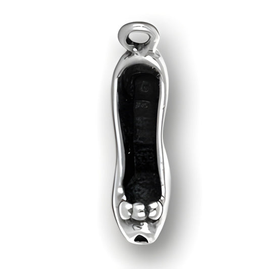 Charm Factory Ladies Slingback Shoe Charm, crafted from silver-tone metal, featuring a detailed shoe design.