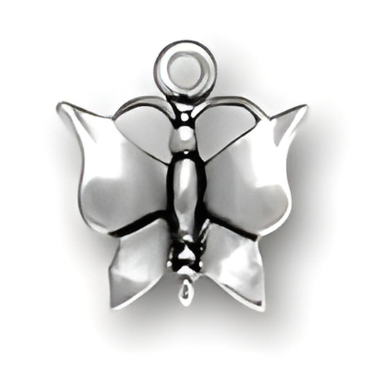Charm Factory Sterling Silver Butterfly Charm featuring a detailed butterfly design with a loop for attachment.