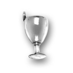 Glass with Stem Charm