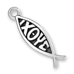 Ixoye Jesus Fish Symbol Charm