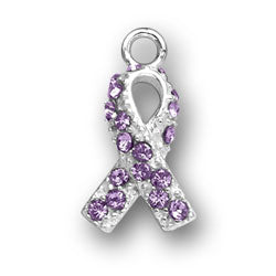 Lavender General Cancer Awareness Ribbon Charm-44