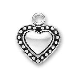 Beaded Heart Charm