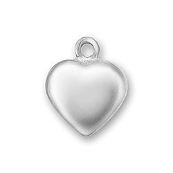 Puffed Plain Heart Charm