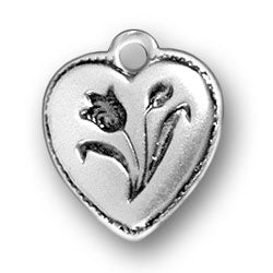 Tulip Heart Charm