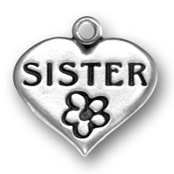Sister Heart Charm