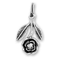 Sterling Silver Rose Charm