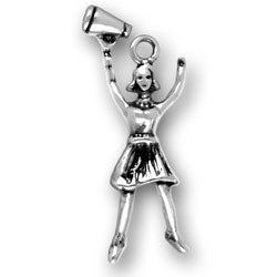Cheerleader with Megaphone Charm