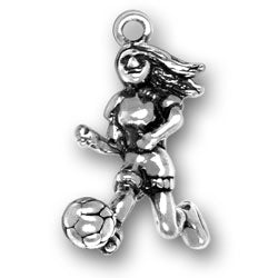 Female Soccer Player Charm