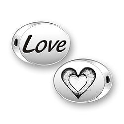Love Heart Message Bead