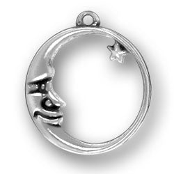 Moon with Star Charm