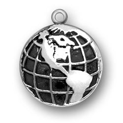Sterling Silver Earth Charm