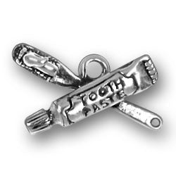 Toothbrush and Toothpaste Charm