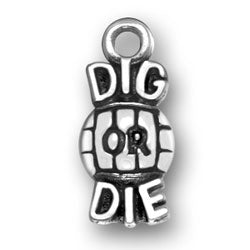 Dig or Die Volleyball Charm