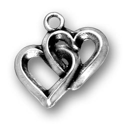 Interwoven Hearts Charm