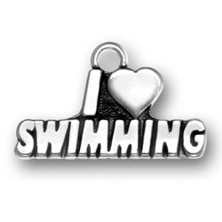 I Heart Swimming Charm