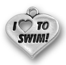 I Heart To Swim! Charm