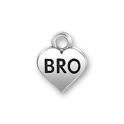 Bro on Heart Charm