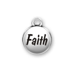 Faith Domed Message Charm