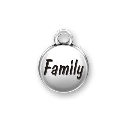 Family Domed Message Charm