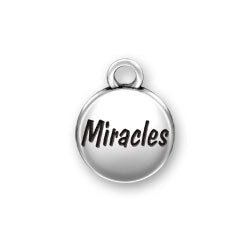 Miracles Domed Message Charm
