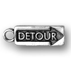 Detour Sign Charm