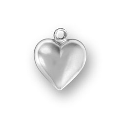 Hollow Puffed Heart Charm