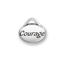 Courage Oval Message Charm