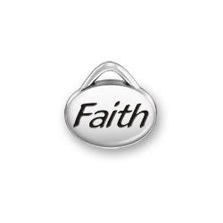 Faith Oval Message Charm