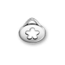 Flower Oval Message Charm