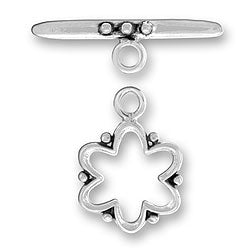 Beaded Flower Toggle and Bar