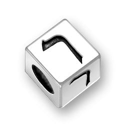 5.5mm Square Letter Block Beads (4mm Hole)