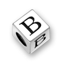 4.5mm Square Letter Block Beads (2mm Hole)