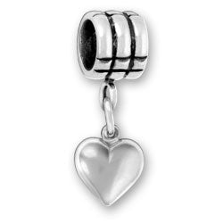 Luv Link Bead with Puffed Heart