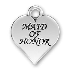 Sterling Silver Maid of Honor Charm