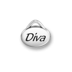 Diva Oval Message Charm