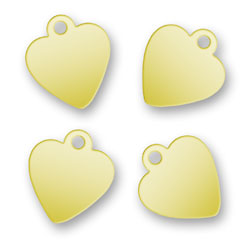 Laser Engraved Gold Plated Jewelry Tags