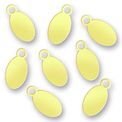 Laser Engraved Brass Jewelry Tags