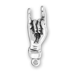 Sterling Silver Italian Good Luck Hand Sign Charm