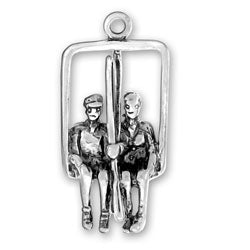 Skiers on Lift Charm
