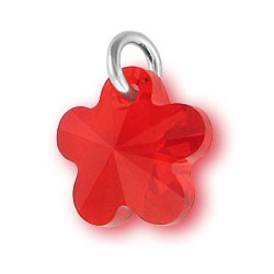 Siam Crystal Flower Charm