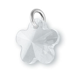 Clear Crystal Flower Charm