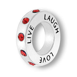 July Live Love Laugh Affirmation Ring