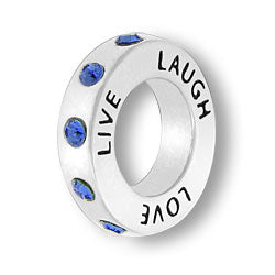September Live Love Laugh Affirmation Ring