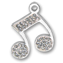Crystal Music Note Charm