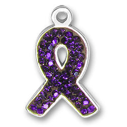 Purple Ribbon Charm