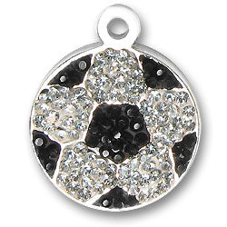 Crystal Soccer Ball Charm