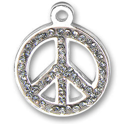 Crystal Peace Sign Charm