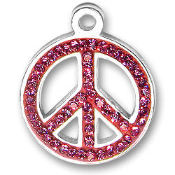 Pink Peace Sign Charm